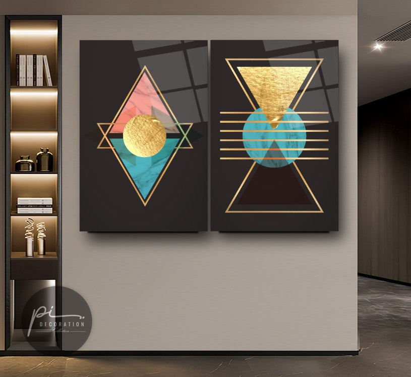 Abstract Glass Wall Art