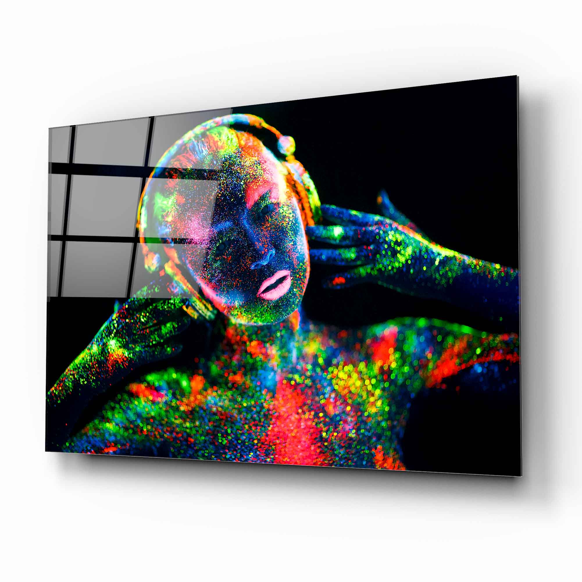 Disco Neon Glas Wall Art