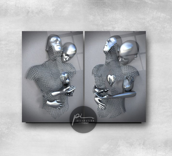 Bodies in Love Glass Wall Art