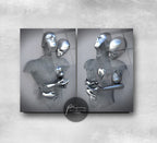 Bodies in Love Glass Wall Art