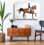 Girl on Horse Glass Wall Art - LUXARTDECO