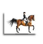 Girl on Horse Glass Wall Art - LUXARTDECO