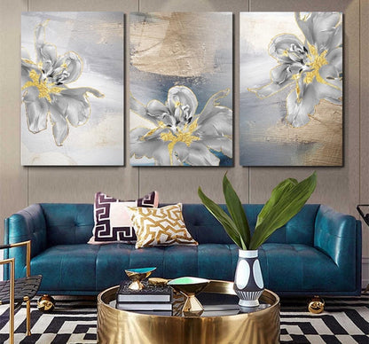 Fiori Astratti Quadro in vetro temperato
