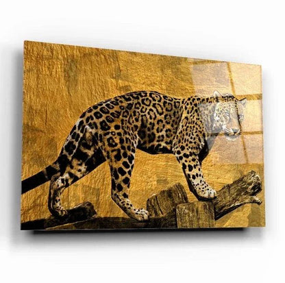 Leopard Glass Wall Art - LUXARTDECO