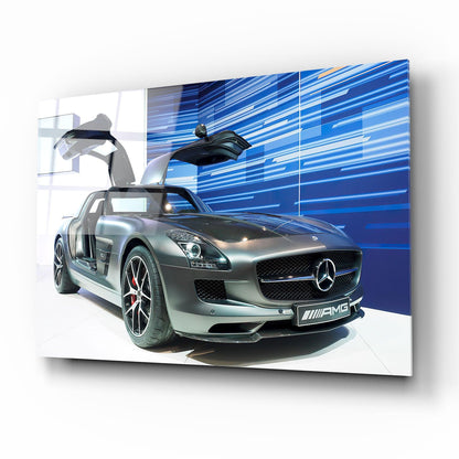 Mercedes-Benz SLS AMG Glass Wall Art