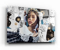 Abstract Woman Glass Wall Art