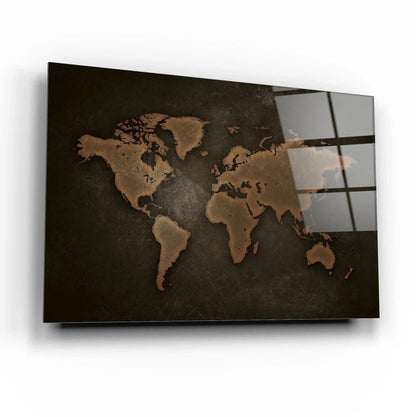 World Map Glass Wall Art - LUXARTDECO