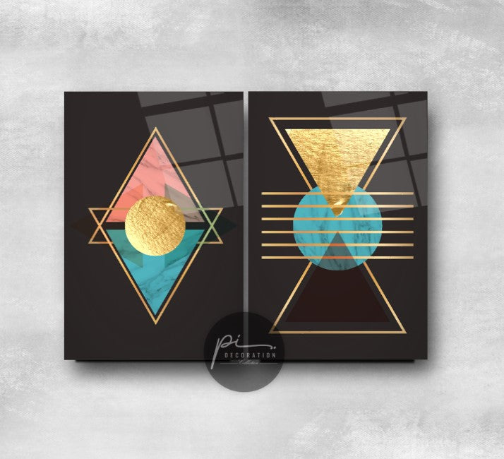 Abstract Glass Wall Art