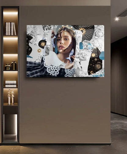 Abstract Woman Glass Wall Art - LUXARTDECO