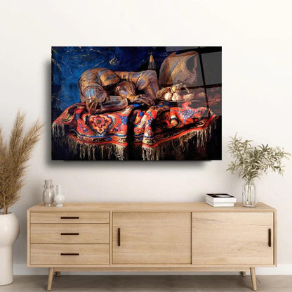 Retro Theme Glass Wall Art - LUXARTDECO