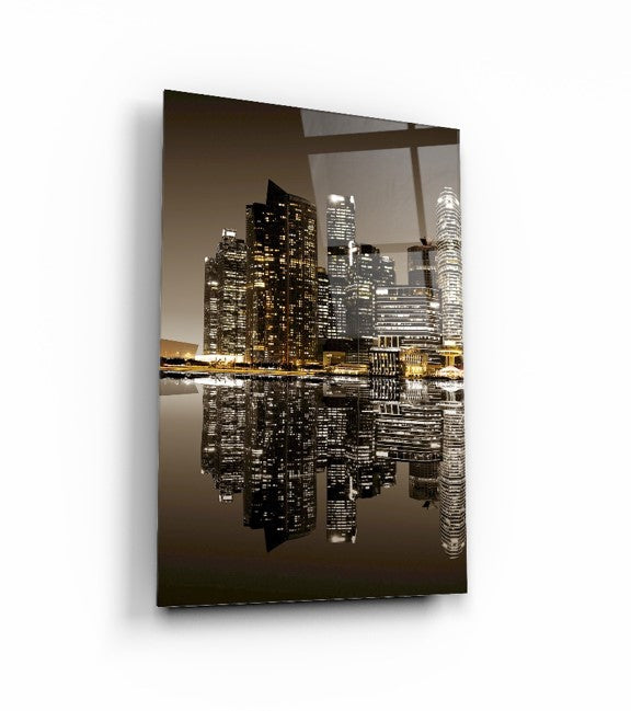 City Glass Wall Art