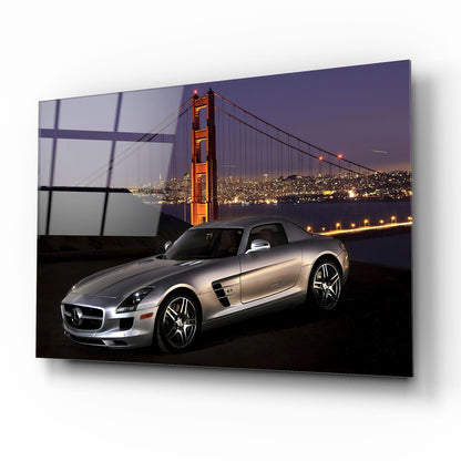 Mercedes-Benz SLS AMG Glass Wall Art